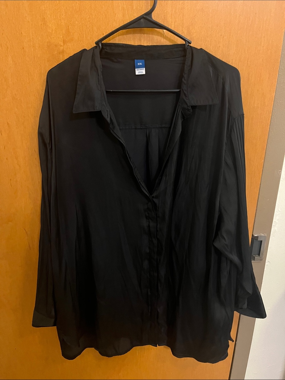 Old Navy Black Button-Down Blouse
